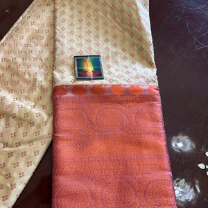 Pure kanchi Pattu saree with matching blouse piece attached . Gifting saree, copper zari weaving saree