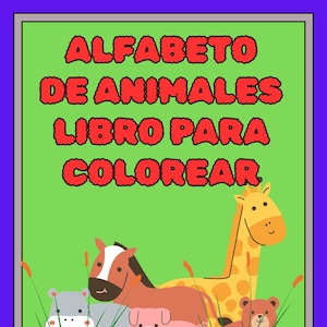 Animal alphabet Coloring Book Spanish