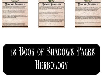 Herbal Magick Book of Shadows Pages: Printable Grimoire (Digital Download)