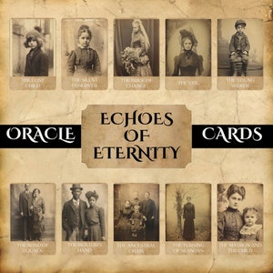 Baralho de Oráculo Ecos da Eternidade - Download digital com 44 cartas | PDF para impressão e arquivos PNG/JPG de alta qualidade | Guia incluso
