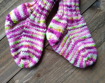 Hand Knit Baby Socks