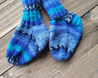 Hand-Knit Baby Socks