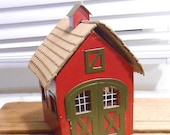 Vintage Wood Putz 5 quot Train or Christmas German Cottage Barn