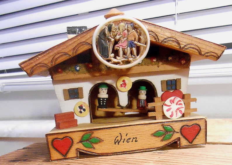 Vintage Hansel /& Gretel Germany Wood Weather House