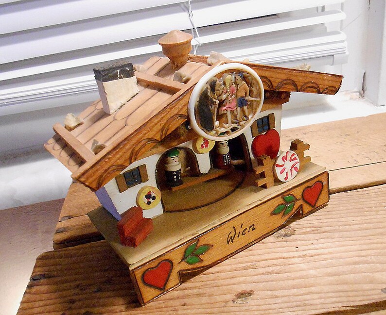 Vintage Hansel /& Gretel Germany Wood Weather House