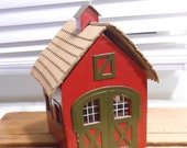 Vintage Wood Putz 5 quot Train or Christmas German Cottage Barn
