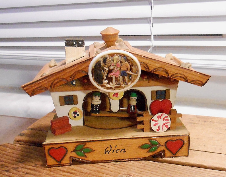 Vintage Hansel /& Gretel Germany Wood Weather House