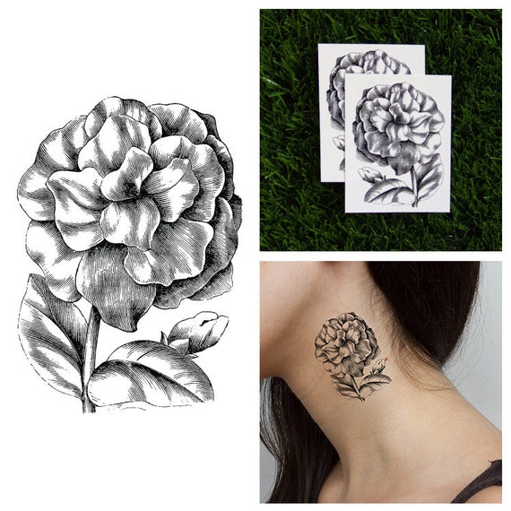 Tattify Petunia Temporary Tattoo Petun Yeah Set Of 2 Etsy