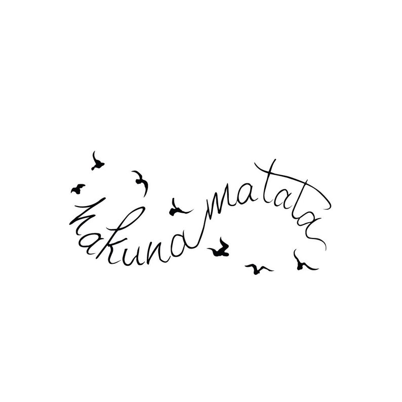 Infinity Hakuna Matata Temporary Tattoo Set of 2 Etsy