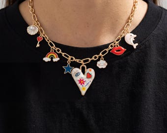 Heart & Charm Necklace