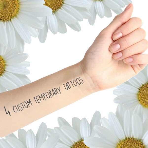 4 x Custom Temporary Tattoos Etsy