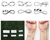 Infinity Symbol Set - Temporary Tattoo (Set of 12)