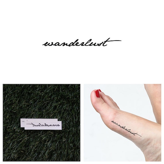 Voyager Temporary Tattoo Set of 2 | Etsy Tattify Inspirational Typography