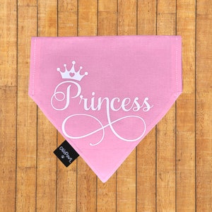 PRINCESS DOG Bandana | Princess Birthday Bandana | Custom Dog Bandana | Celebration Dog Bandana, Pink Dog Bandana | Small, Medium, Large Dog