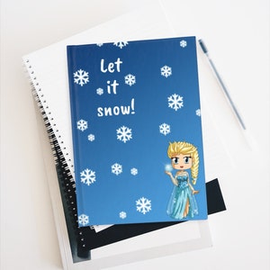 Disney Chibi Elsa Frost Låt det snöa Blå journal - Tom presentidé Sketchbook för skolan