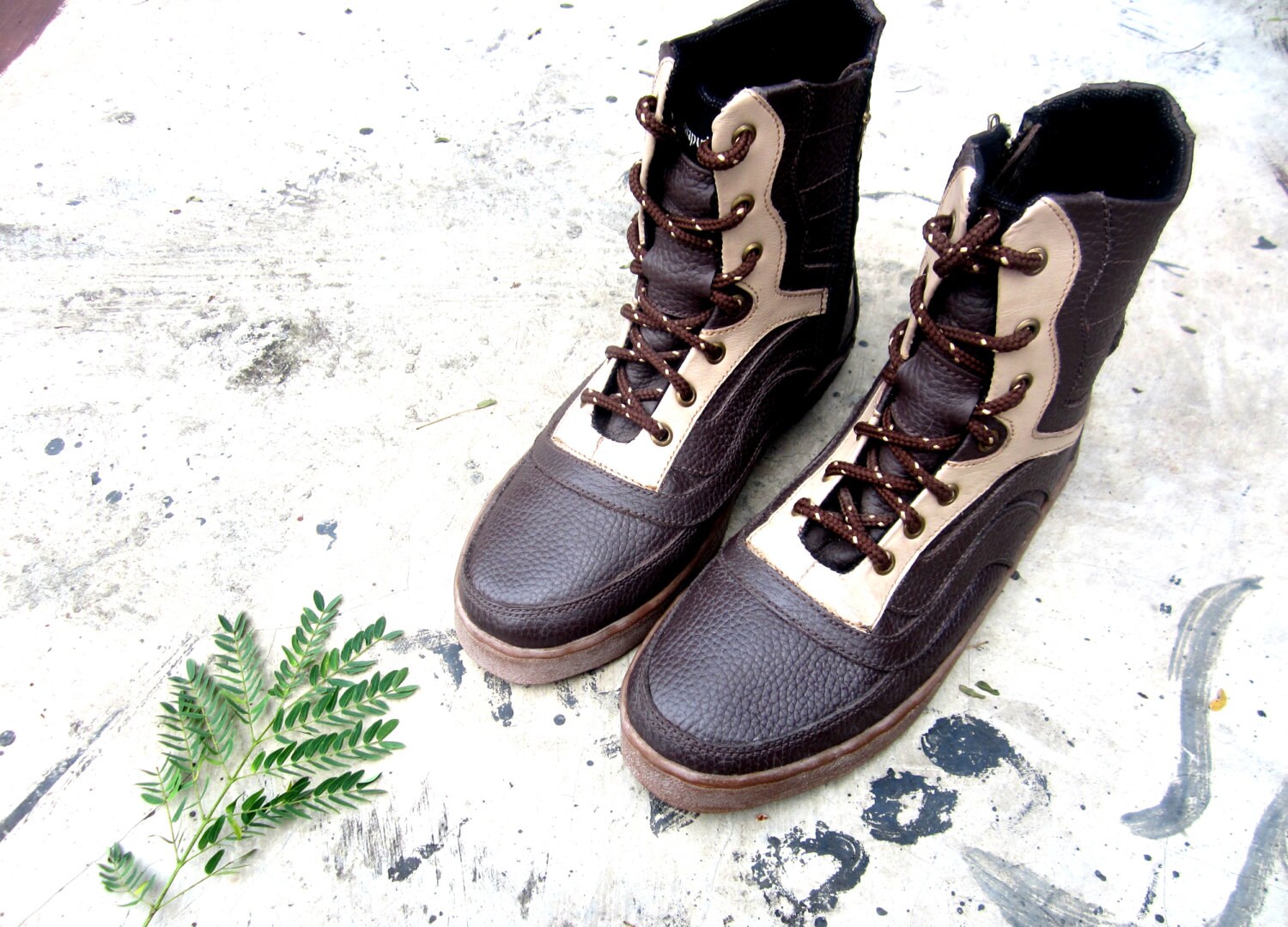 cream boots men
