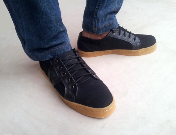 fait à la main Rangkayo baskets casual précommande unisexes chaussures en cuir noir et toile noire fait fait fait à la main Rangkayo baskets casual précommande unisexes chaussures en cuir noir et toile noire 7617d2
