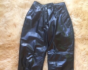 Women leather pants | Etsy