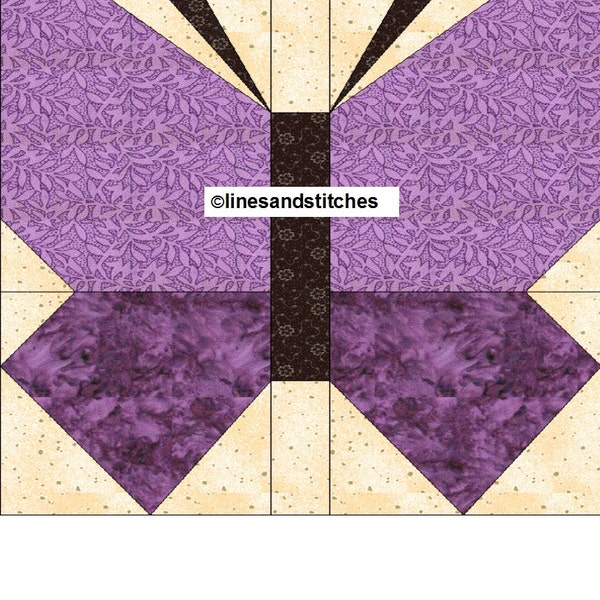 Butterfly Quilt Block Etsy