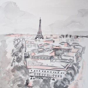 Pink Paris Eiffel Tower, fine art prints image 2