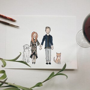 Custom Couple Illustration, Watercolor Painting image 4
