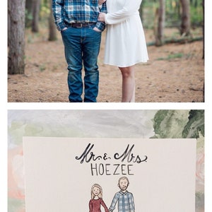 Custom Couple Illustration, Watercolor Painting image 9