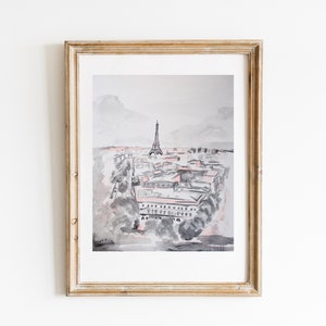 Pink Paris Eiffel Tower, fine art prints image 1