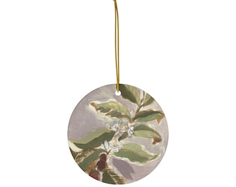 Artist Coffee Botanical Ceramic Ornaments