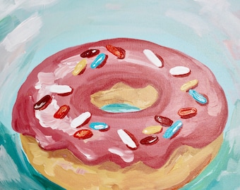 Donut painting fine art print