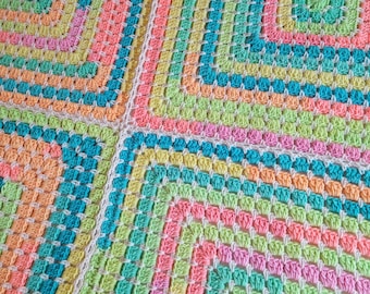 Cosmic Spirit Crochet Afghan - Handmade Colorful Throw Blanket