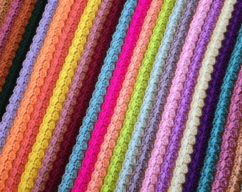 Radiant Soul Crochet Afghan – Colorful Striped Throw Blanket