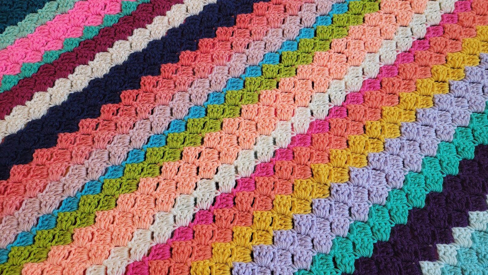 Classic C2C Blanket Handmade Afghans Crocheted Afghans Etsy