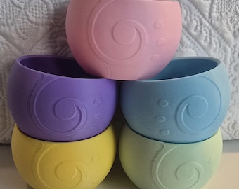 MINI YARN BOWL + Stitch Markers - Yarn Ball, Knit Bowl, Crochet, Knitting, Yarn Holder, Yarn Storage, 3D Printed, Cute, Decor, Crafty,Pretty