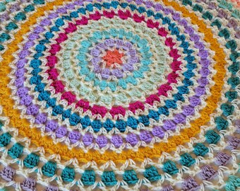 HANDMADE BLANKET - Rose Pearl Crochet Afghan - Handmade Afghans,Crocheted Afghans,Crocheted Blankets,Crochet Afghans,Crochet Blankets,Pretty