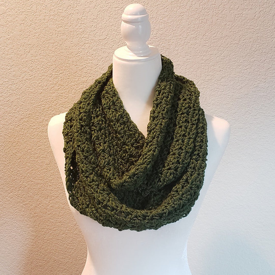 Crochet Cowl Pattern – Autumn Chill Lace Infinity Scarf (PDF Pattern ...