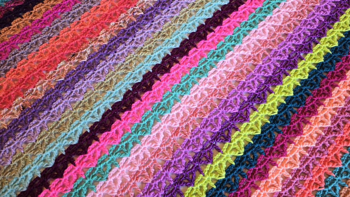 Eternal Flame Crochet Afghan - Handmade Afghans, Crocheted Afghans, Crocheted Blankets,Crochet Afghans,Crochet Blankets,Throws,Lace,Cute image 1