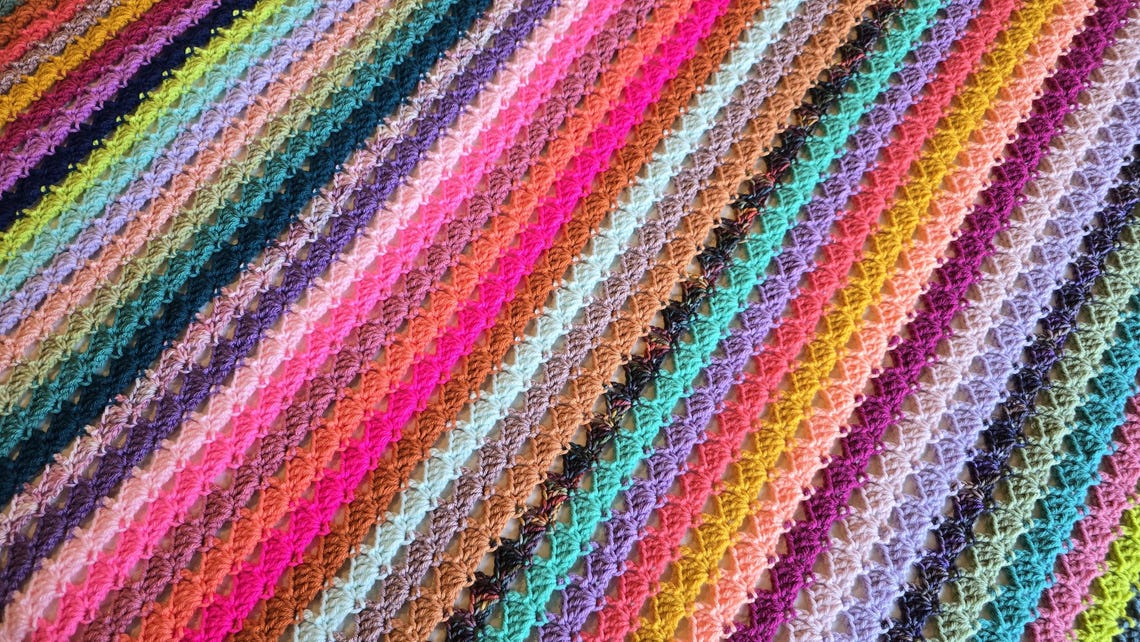 Divine Realm Crochet Afghan Handmade Afghans, Crocheted Afghans, Crocheted Blankets,Crochet Afghans,Crochet Blankets,Throws,Colorful,Cute image 1