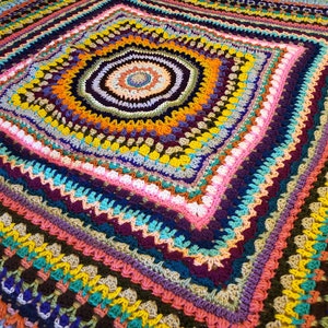 Crochet Blanket Pattern PDF - Kaleidoscope Crochet Afghan - Crochet Blanket, Crocheted Afghans, Crochet Afghans, Crocheted Blankets, Throws