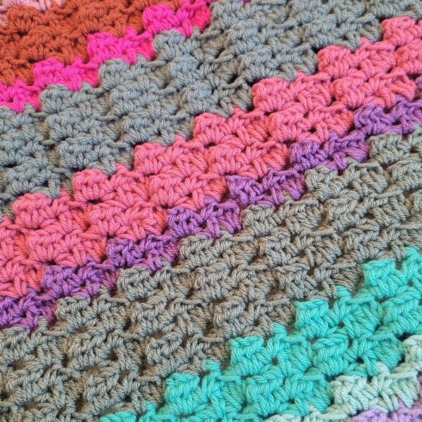 Crochet Blanket Pattern PDF - Pure Heart Afghan  - Handmade Afghan, Handmade Blanket, Crochet Blankets, Crochet Afghans, DIY, Texture, Cute