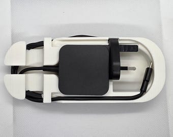 3D Printed Steam Deck Charger Storage Case Holder (UK/EU/US)