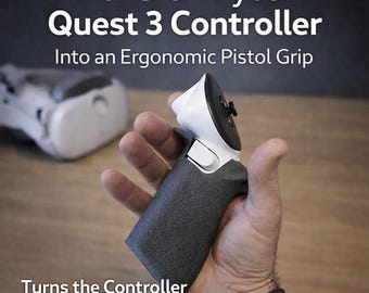 Meta Quest 3 Pistol Grip Attachment to simulate holding a gun in VR add on mod guns oculus