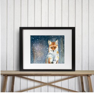 Fox pintura original arte del zorro acuarela decoración del | Etsy