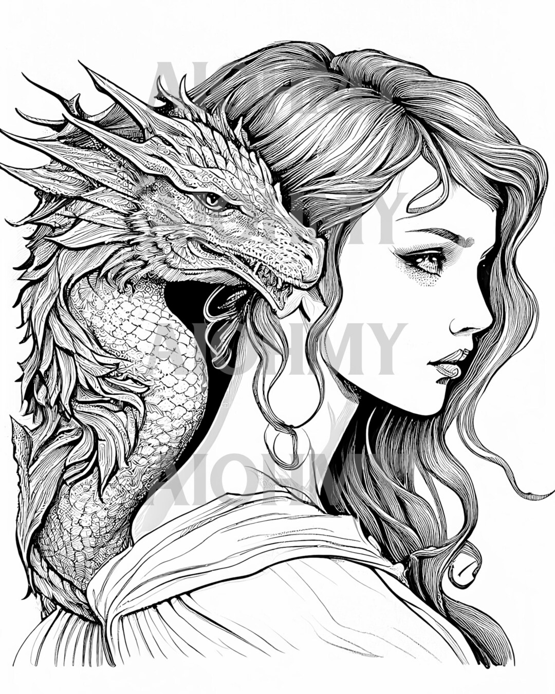 Mya Premium Coloring Page Printable Adult Coloring Page - Etsy