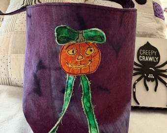 Toddler Trick-or-Treat Bag Pumpkin With Bow