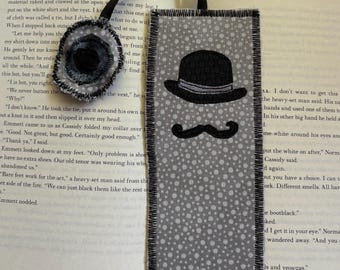 Handmade Bookmark – Hercule Poirot Design, Literary Gift for Mystery Fans