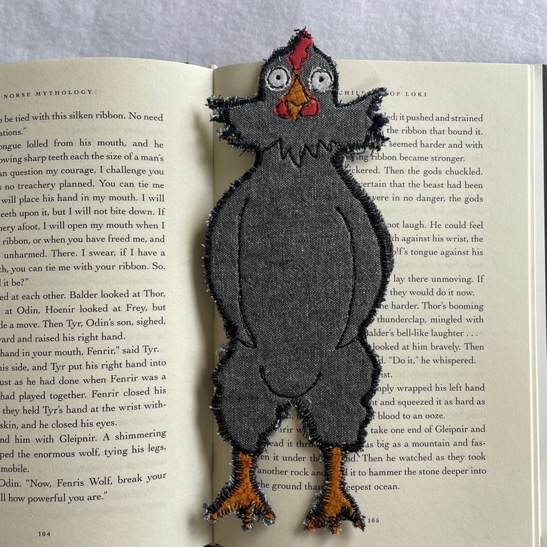 Handmade Blue Ameraucana Chicken Bookmark Quirky Gift for Book Lovers ...