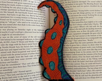 Kraken Fabric Bookmark, Handmade Tentacle Book Accessory
