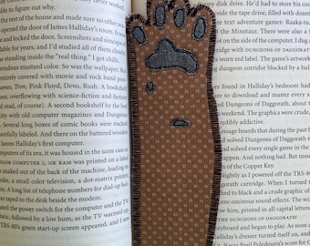 Fabric Bookmark – Dog Paw Design, Literary Gift for Animal Lovers