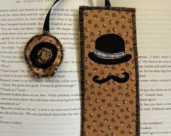 Handmade Bookmark – Hercule Poirot Design, Literary Gift for Mystery Fans