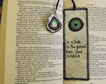 Handmade Fabric Hobbit Home Bookmark – A Cozy Gift for Readers